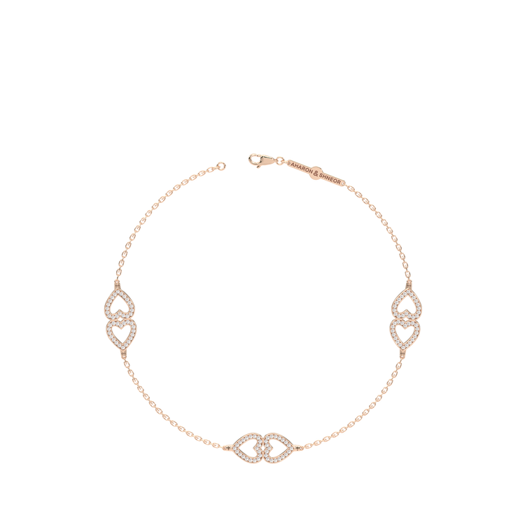 BRACELETS EN DIAMANT EN FORME DE CŒUR 